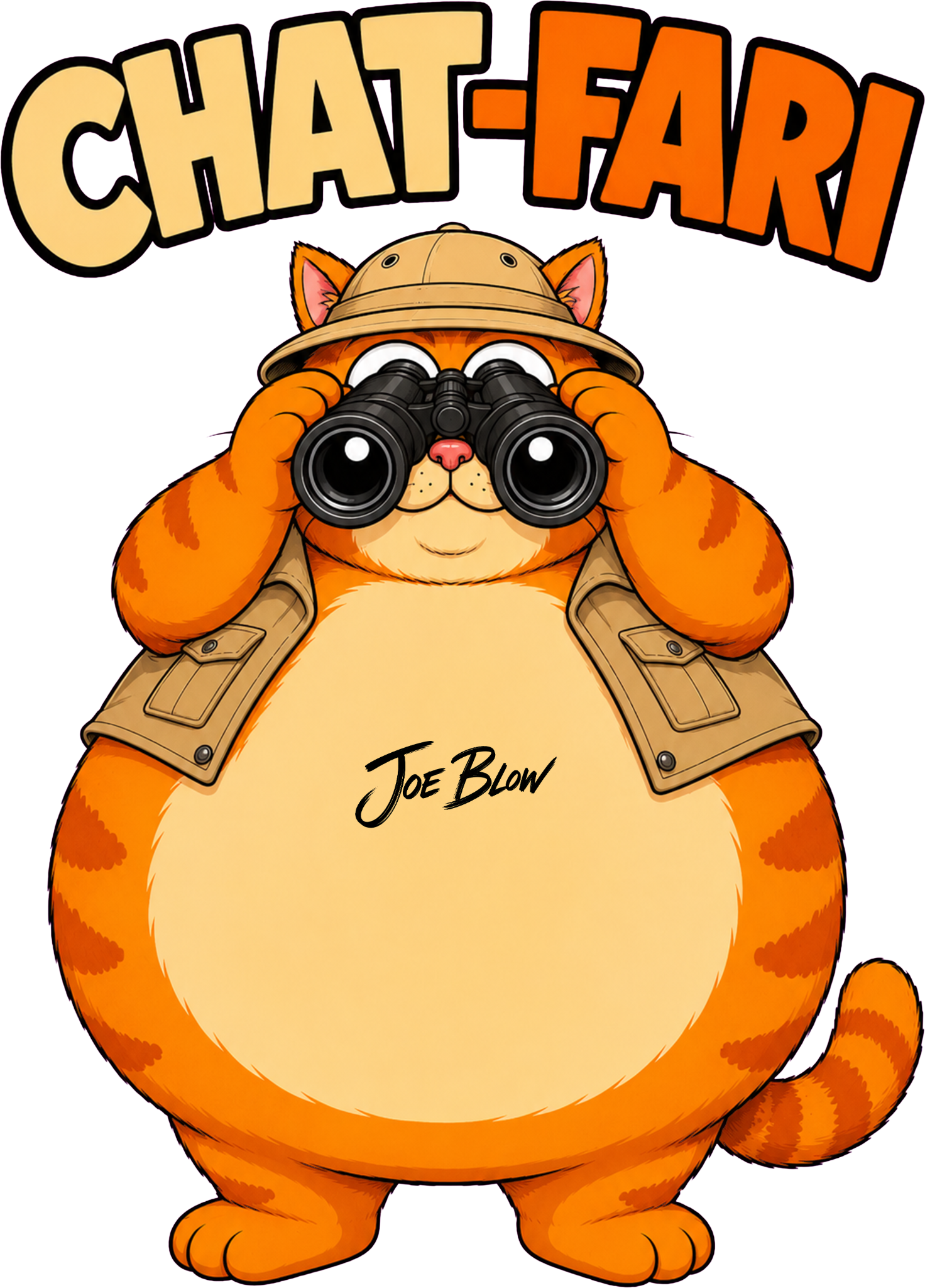 Impression Chat-fari sur t-shirt