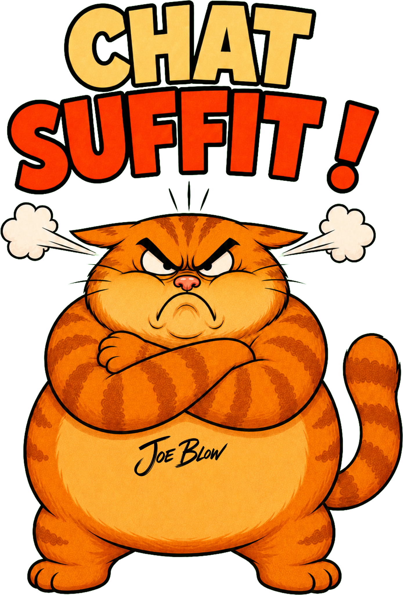 Impression Chat suffit ! sur t-shirt