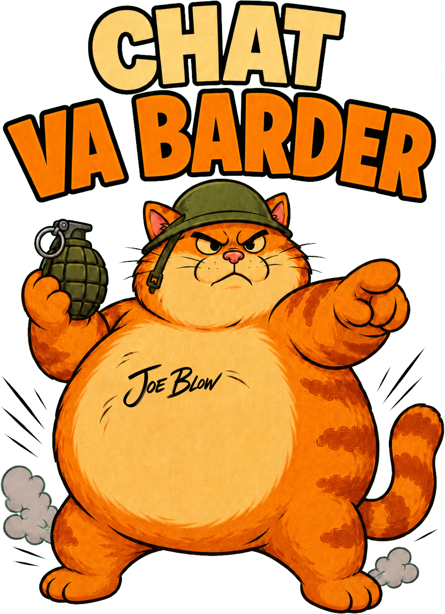 Impression Chat va barder sur t-shirt