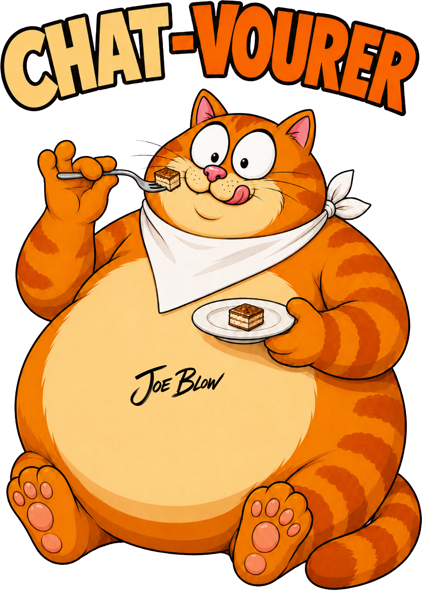 Impression Chat-vourer sur t-shirt
