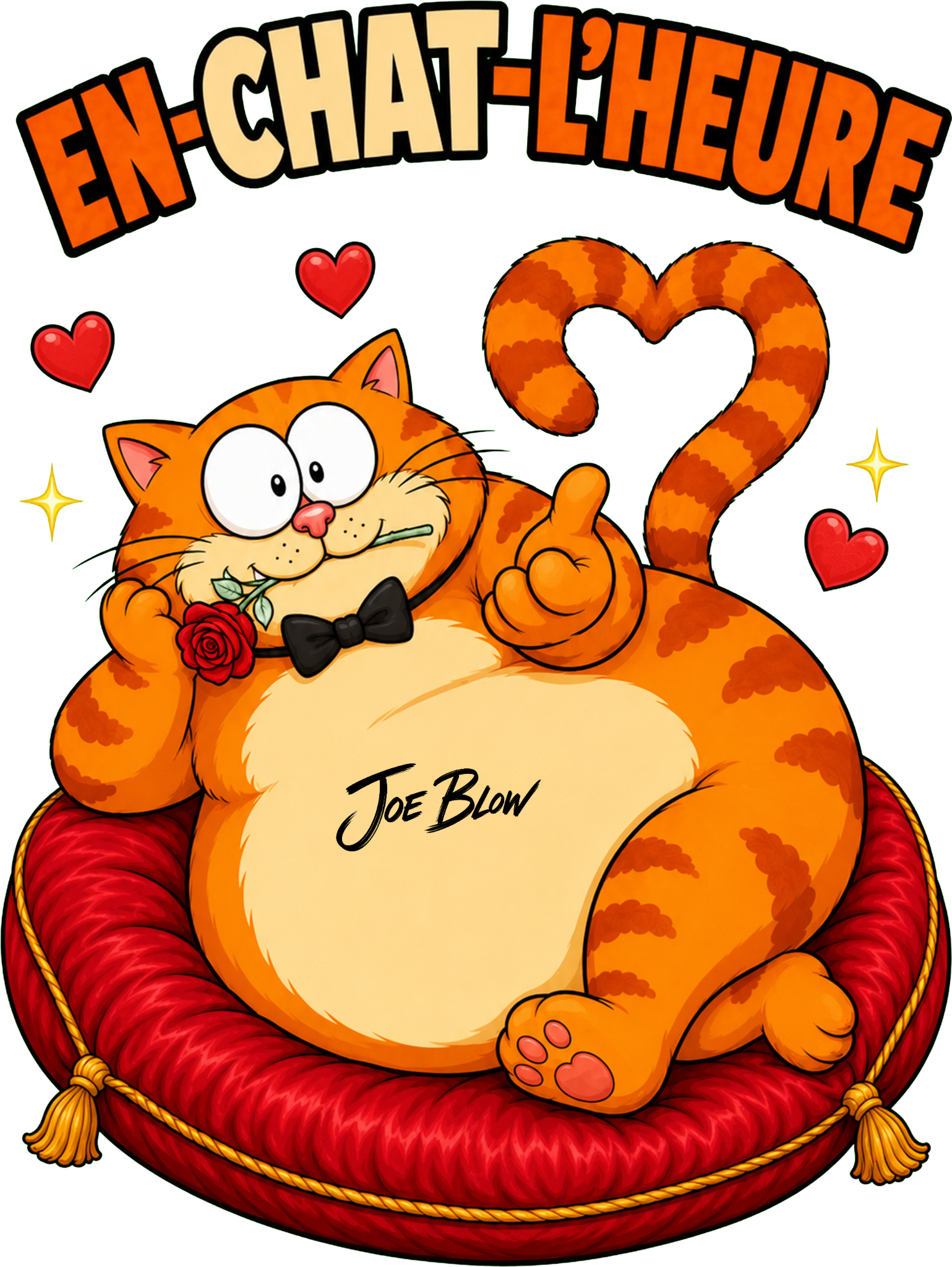 Impression En-chat-l’heure sur t-shirt